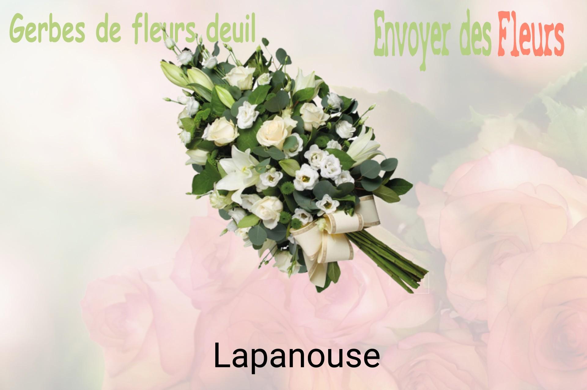 Gerbe de fleurs de deuil livrée à Lapanouse